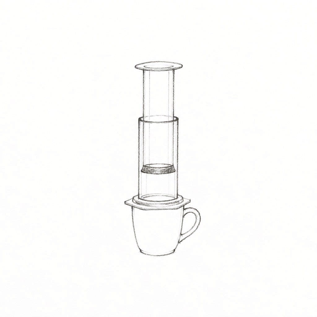 Sketch of a aeropress