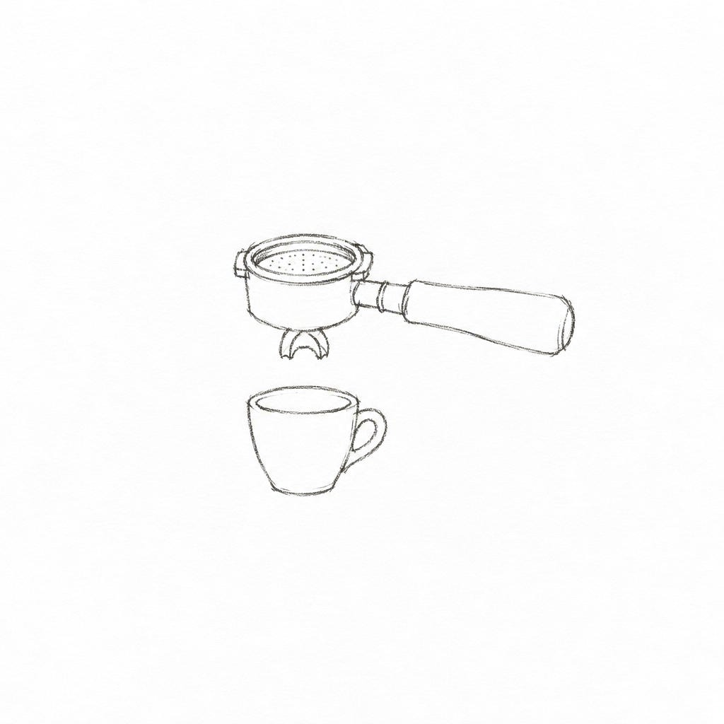 Sketch of a espresso