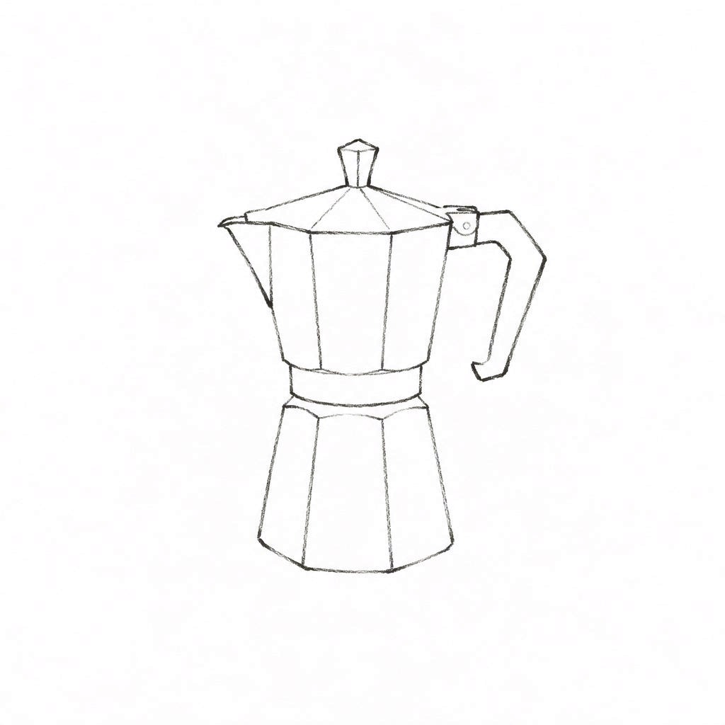Sketch of a moka pot