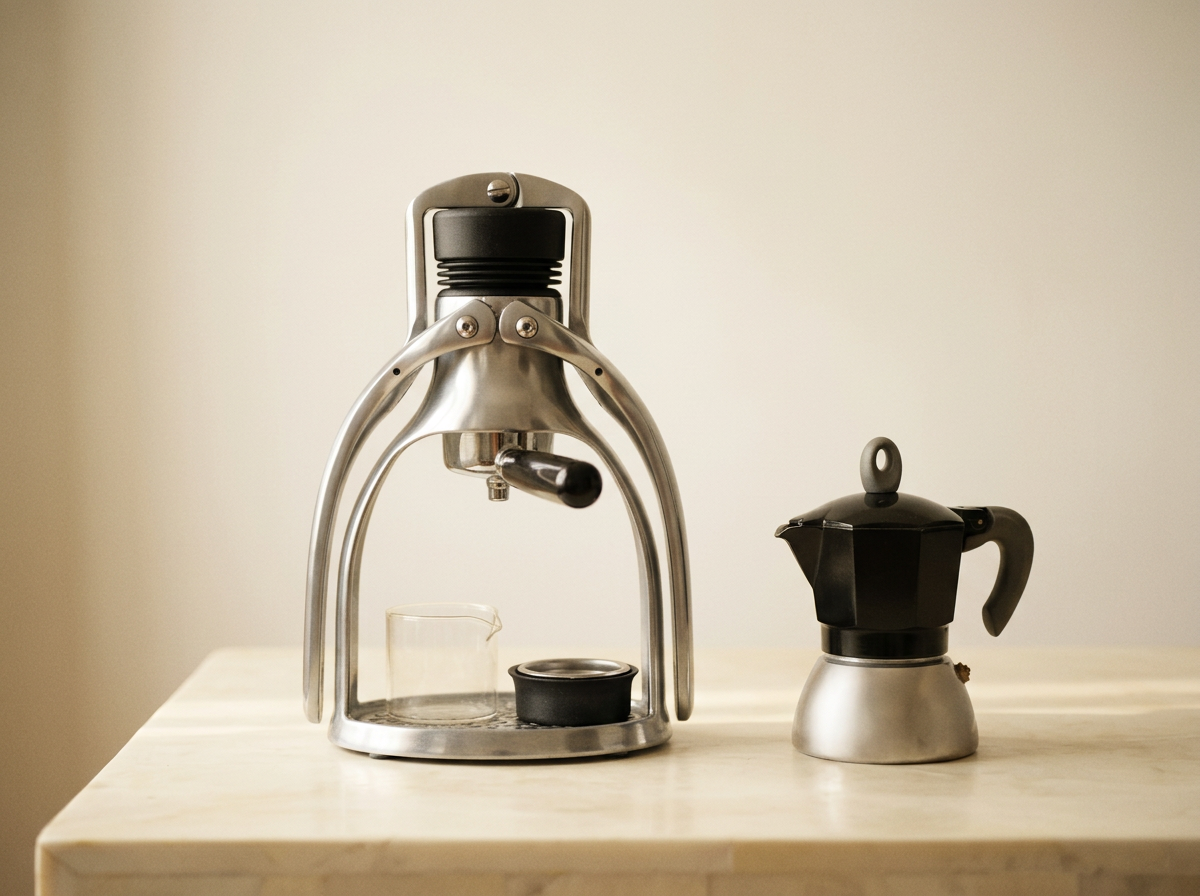 Espresso extraction into a small glass