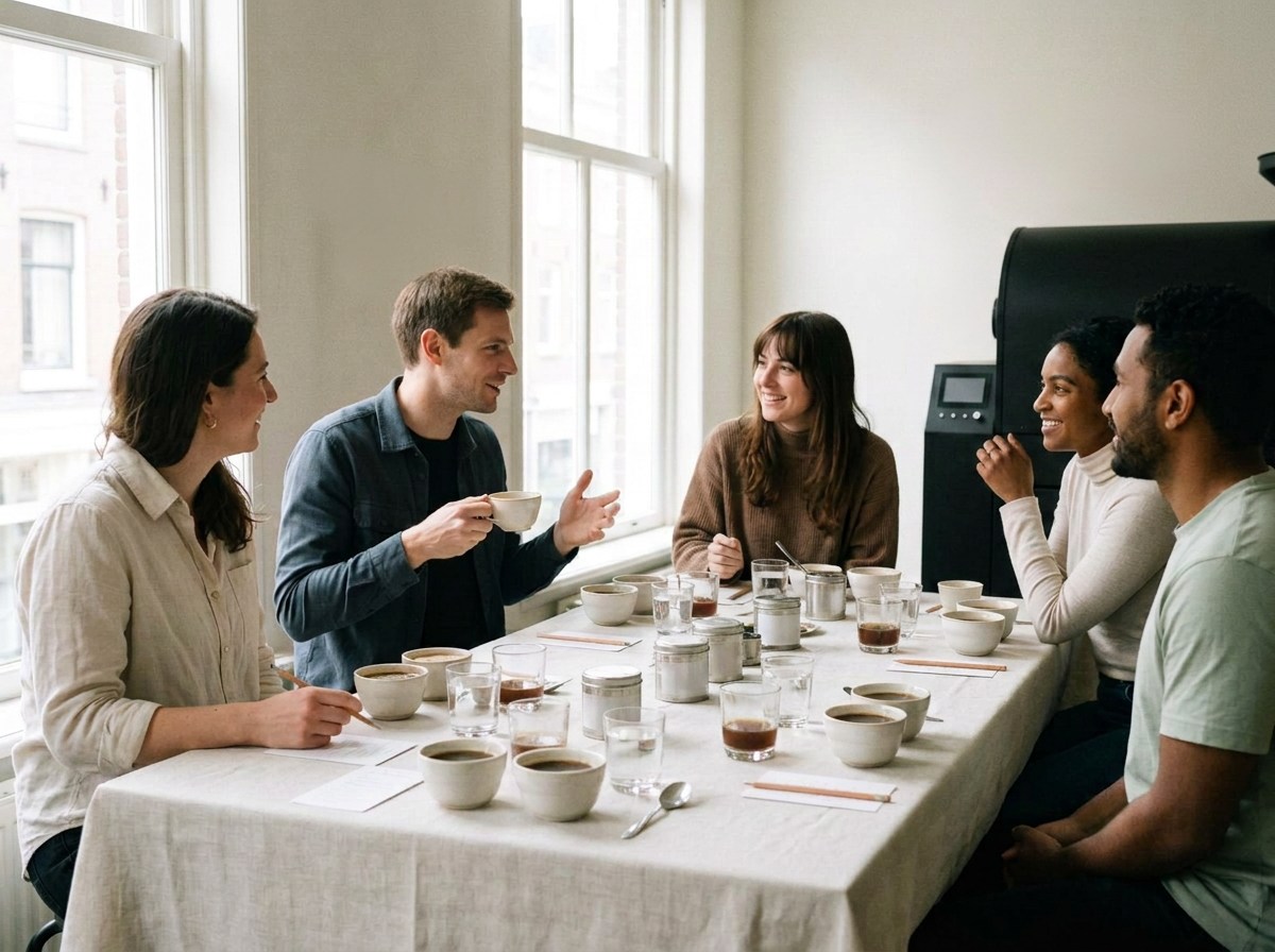 A private tasting journey through one coffee at the roastery counter